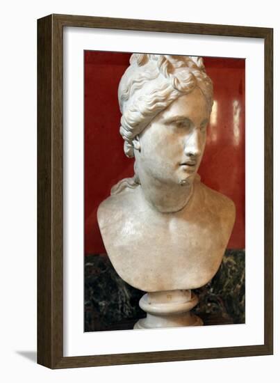 Bust of Aphrodite, Goddess of Beauty and Love-null-Framed Photographic Print