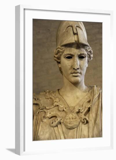 Bust of Athena. Roman Sculpture after Original of About 420 BC. Glyptothek. Munich. Germany-null-Framed Giclee Print