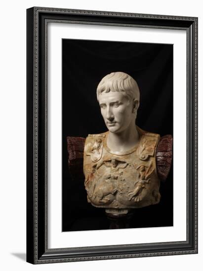 Bust of Augustus (after Augustus of Prima Porta)-null-Framed Art Print