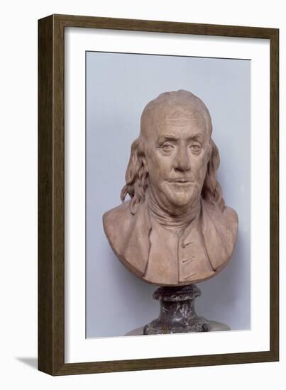 Bust of Benjamin Franklin (1706-90) 1778-Jean-Antoine Houdon-Framed Giclee Print