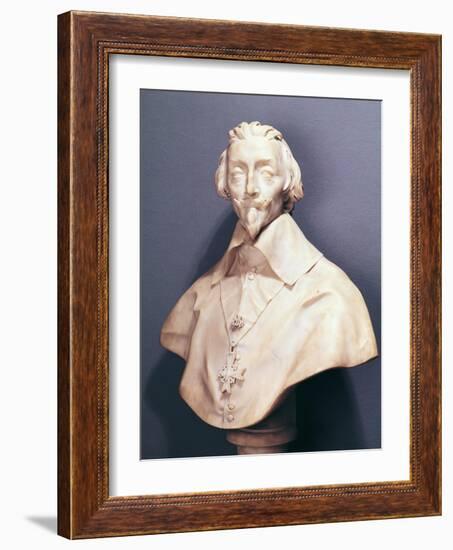 Bust of Cardinal Richelieu circa 1642-Giovanni Lorenzo Bernini-Framed Giclee Print