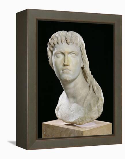 Bust of Cleopatra II (172-116 BC) or Her Daughter of Cleopatra III (141-101 BC)-null-Framed Premier Image Canvas