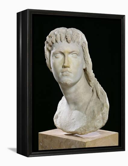 Bust of Cleopatra II (172-116 BC) or Her Daughter of Cleopatra III (141-101 BC)-null-Framed Premier Image Canvas