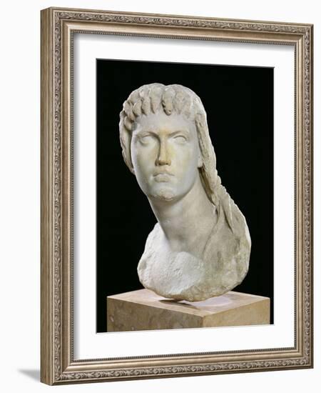 Bust of Cleopatra II (172-116 BC) or Her Daughter of Cleopatra III (141-101 BC)-null-Framed Giclee Print