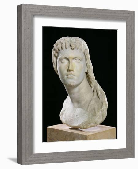 Bust of Cleopatra II (172-116 BC) or Her Daughter of Cleopatra III (141-101 BC)-null-Framed Giclee Print