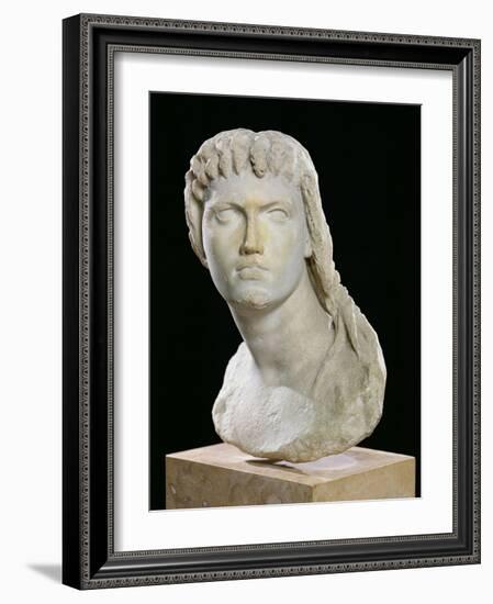 Bust of Cleopatra II (172-116 BC) or Her Daughter of Cleopatra III (141-101 BC)-null-Framed Giclee Print