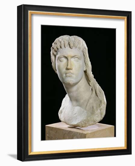 Bust of Cleopatra II (172-116 BC) or Her Daughter of Cleopatra III (141-101 BC)-null-Framed Giclee Print