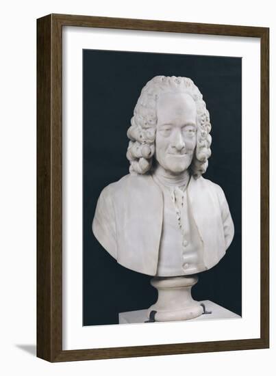 Bust of Francois Marie Arouet De Voltaire (1694-1778) 1778-Jean-Antoine Houdon-Framed Giclee Print