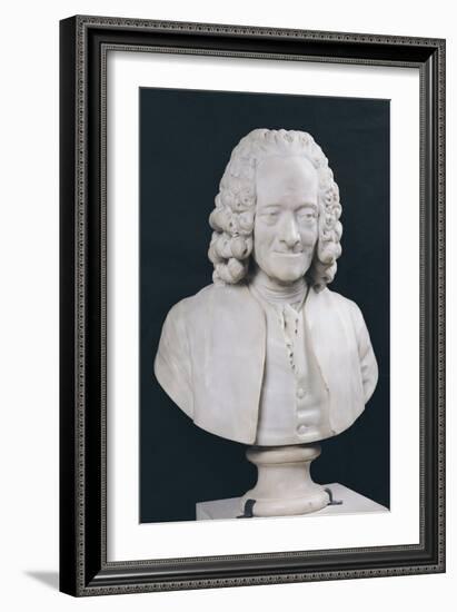 Bust of Francois Marie Arouet De Voltaire (1694-1778) 1778-Jean-Antoine Houdon-Framed Giclee Print