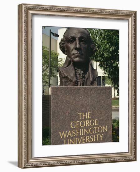 Bust of George Washington, George Washington University, Washington D.C., USA-Hodson Jonathan-Framed Photographic Print