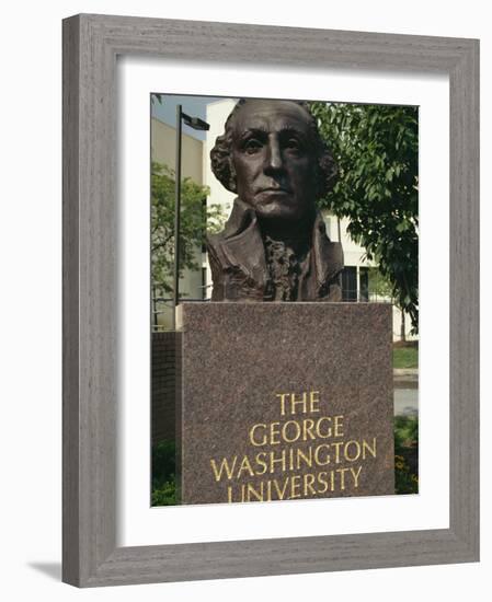 Bust of George Washington, George Washington University, Washington D.C., USA-Hodson Jonathan-Framed Photographic Print