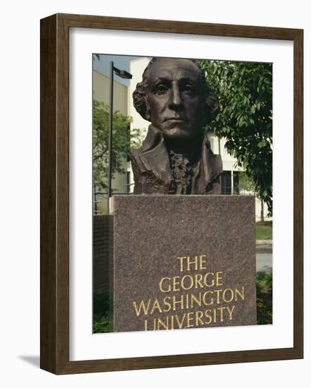 Bust of George Washington, George Washington University, Washington D.C., USA-Hodson Jonathan-Framed Photographic Print