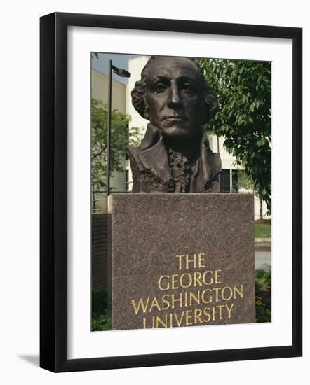 Bust of George Washington, George Washington University, Washington D.C., USA-Hodson Jonathan-Framed Photographic Print