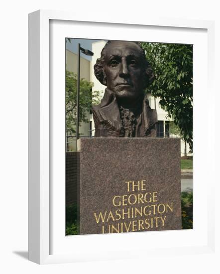 Bust of George Washington, George Washington University, Washington D.C., USA-Hodson Jonathan-Framed Photographic Print