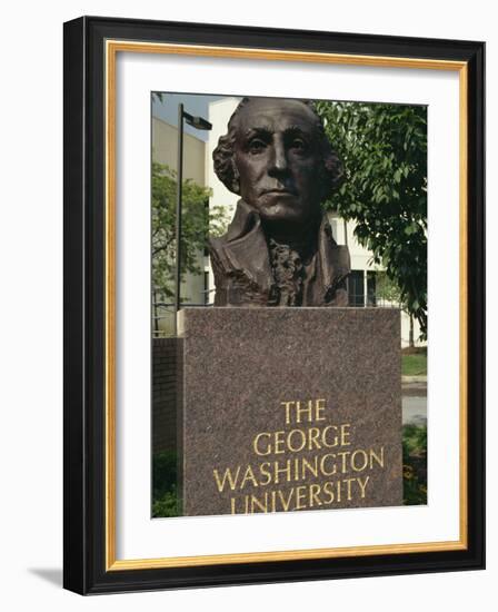 Bust of George Washington, George Washington University, Washington D.C., USA-Hodson Jonathan-Framed Photographic Print