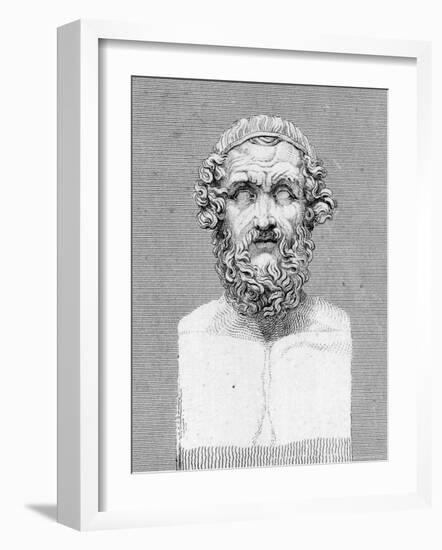 Bust of Homer, Ancient Greek Poet-George Cooke-Framed Photographic Print