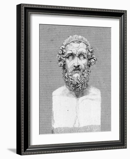 Bust of Homer, Ancient Greek Poet-George Cooke-Framed Photographic Print