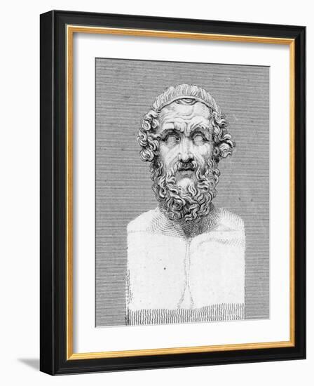 Bust of Homer, Ancient Greek Poet-George Cooke-Framed Photographic Print