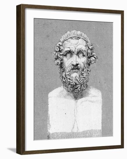 Bust of Homer, Ancient Greek Poet-George Cooke-Framed Photographic Print