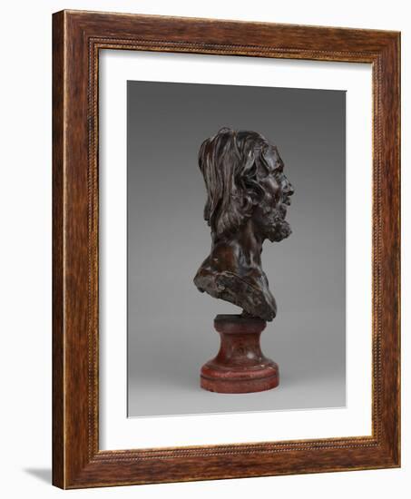 Bust of John the Baptist, 1880 (Bronze)-Auguste Rodin-Framed Giclee Print