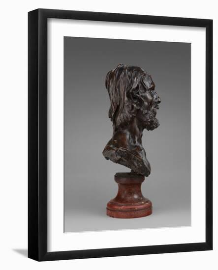 Bust of John the Baptist, 1880 (Bronze)-Auguste Rodin-Framed Giclee Print