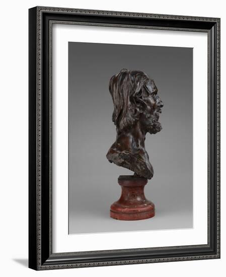 Bust of John the Baptist, 1880 (Bronze)-Auguste Rodin-Framed Giclee Print