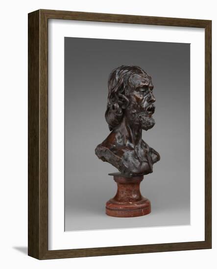 Bust of John the Baptist, 1880 (Bronze)-Auguste Rodin-Framed Giclee Print