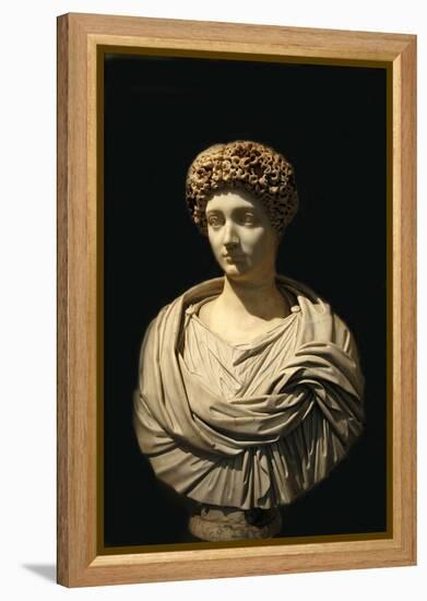 Bust of Julia the elder, daughter of Emperor Augustus (39 BC - 14 AD)-Werner Forman-Framed Premier Image Canvas