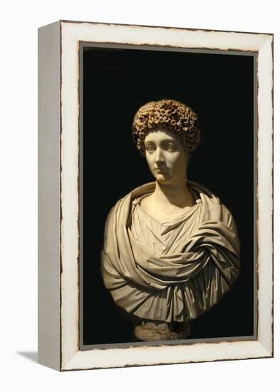 Bust of Julia the elder, daughter of Emperor Augustus (39 BC - 14 AD)-Werner Forman-Framed Premier Image Canvas