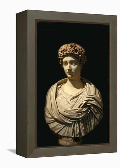 Bust of Julia the elder, daughter of Emperor Augustus (39 BC - 14 AD)-Werner Forman-Framed Premier Image Canvas