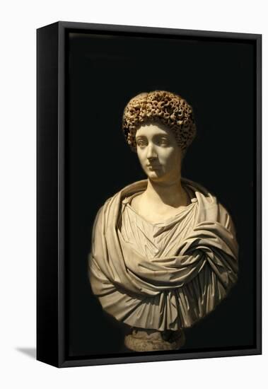 Bust of Julia the elder, daughter of Emperor Augustus (39 BC - 14 AD)-Werner Forman-Framed Premier Image Canvas