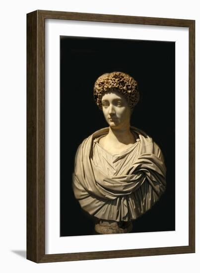 Bust of Julia the elder, daughter of Emperor Augustus (39 BC - 14 AD)-Werner Forman-Framed Giclee Print