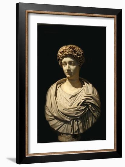 Bust of Julia the elder, daughter of Emperor Augustus (39 BC - 14 AD)-Werner Forman-Framed Giclee Print