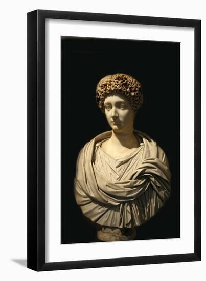 Bust of Julia the elder, daughter of Emperor Augustus (39 BC - 14 AD)-Werner Forman-Framed Giclee Print