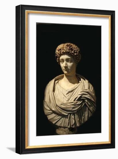 Bust of Julia the elder, daughter of Emperor Augustus (39 BC - 14 AD)-Werner Forman-Framed Giclee Print