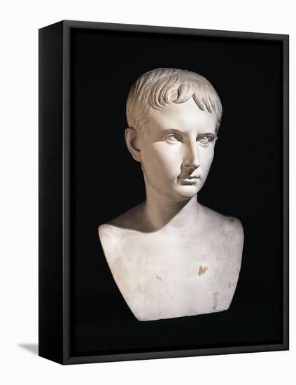 Bust of Julius Caesar as Boy, from Leiden, Netherlands B.C.-null-Framed Premier Image Canvas