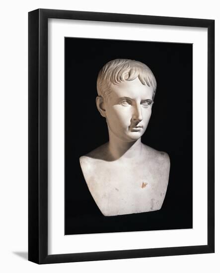 Bust of Julius Caesar as Boy, from Leiden, Netherlands B.C.-null-Framed Giclee Print