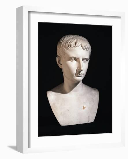 Bust of Julius Caesar as Boy, from Leiden, Netherlands B.C.-null-Framed Giclee Print