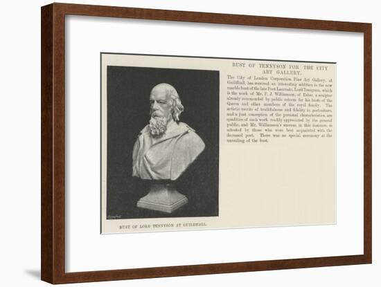 Bust of Lord Tennyson at Guildhall-null-Framed Giclee Print