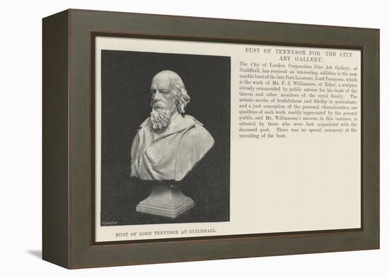 Bust of Lord Tennyson at Guildhall-null-Framed Premier Image Canvas