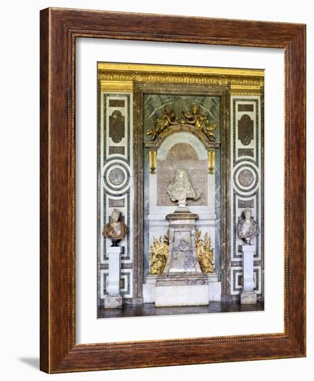 Bust of Louis XIV, Salon De Diane, Grand Apartment, Chateau De Versailles, France, 17th Century-Gian Lorenzo Bernini-Framed Photographic Print