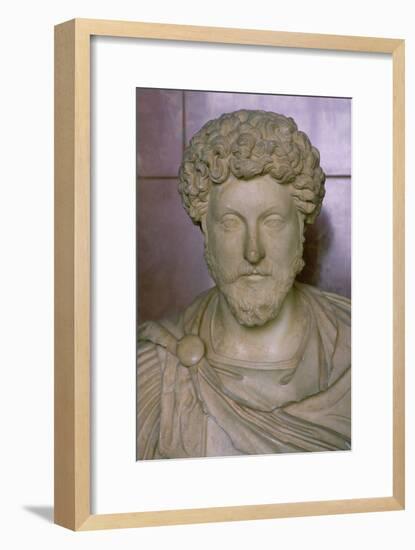 Bust of Marcus Aurelius, 2nd century. Artist: Unknown-Unknown-Framed Giclee Print