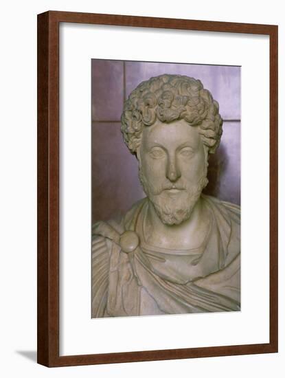Bust of Marcus Aurelius, 2nd century. Artist: Unknown-Unknown-Framed Giclee Print
