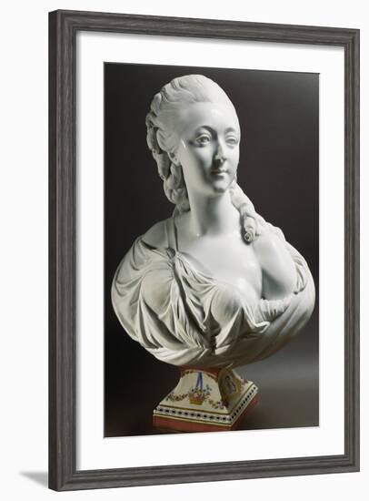 Bust of Marie-Jeanne Becu-Jean Baptiste II Lemoyne-Framed Giclee Print