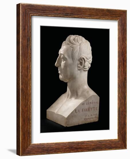 Bust of Marie-Joseph-Gilbert Du Motier, Marquis De La Fayette (1757-1834), 1829 (Marble)-Pierre Jean David d'Angers-Framed Giclee Print