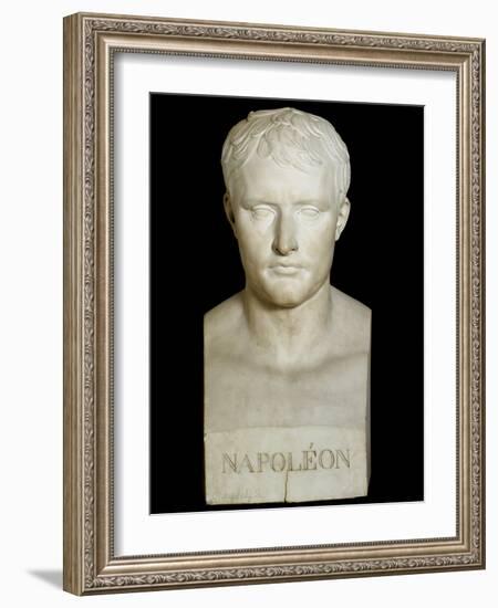 Bust of Napoleon Bonaparte - Marble Sculpture, 18Th-19Th Century-Antonio Canova-Framed Giclee Print