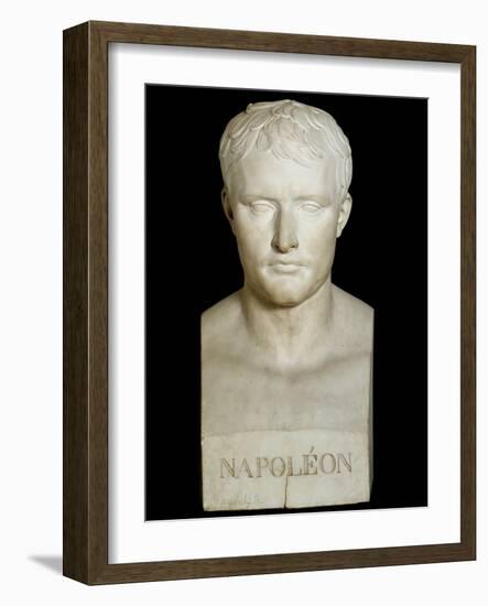 Bust of Napoleon Bonaparte - Marble Sculpture, 18Th-19Th Century-Antonio Canova-Framed Giclee Print