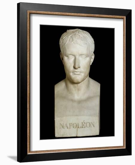 Bust of Napoleon Bonaparte - Marble Sculpture, 18Th-19Th Century-Antonio Canova-Framed Giclee Print