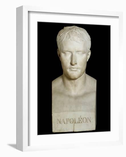 Bust of Napoleon Bonaparte - Marble Sculpture, 18Th-19Th Century-Antonio Canova-Framed Giclee Print