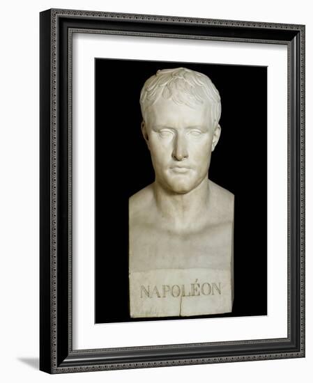 Bust of Napoleon Bonaparte - Marble Sculpture, 18Th-19Th Century-Antonio Canova-Framed Giclee Print